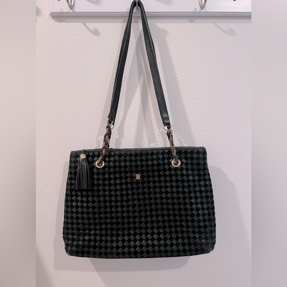 Bally Black Leather Tote Handbag Authentic - Picture 2 of 12